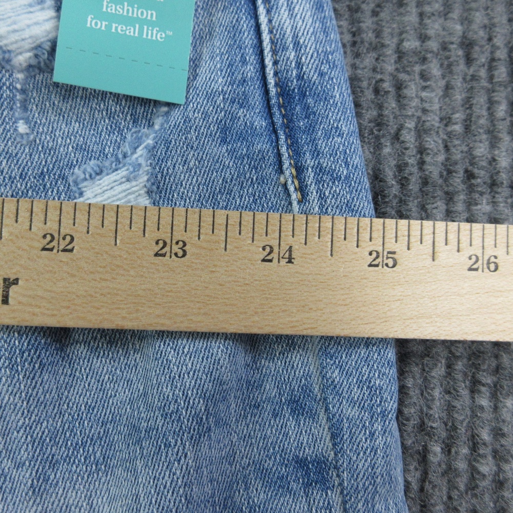 KanCan Jeans Womens 20W Blue Wide-Leg High Rise Distressed Stretch 41x32* NWT - Picture 11 of 16